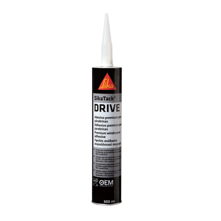 SikaTack®-Drive (60 минут с подушками) - полиуретановый клей для замены автомобильных стекол черный